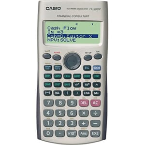 CASIO FINANCIAL CALCULATOR FC100V-2, SILVER