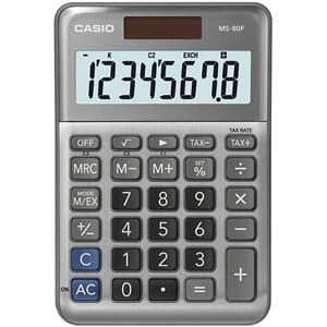 BORDREGNER CASIO MS-80F SØLV