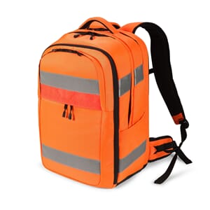 DICOTA RYGGSEKK HI-VIS 32-38 LITER, ORANSJE