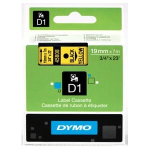 DYMO TAPE D1 19MMX7M SORT/GUL