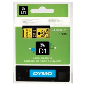 DYMO TAPE D1 24MMX7M SORT/GUL