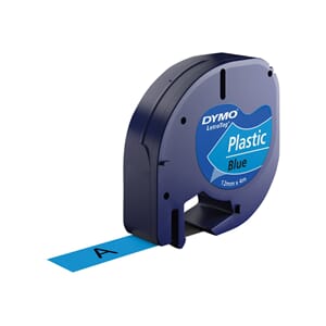 DYMO TAPE DYMO LETRATAG PLASTIKK 12MMX4M BLUE