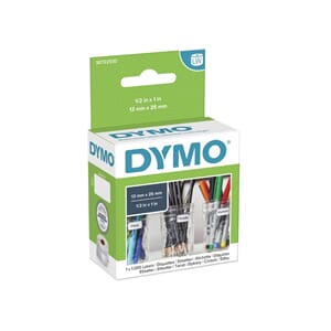 DYMO UNIVERSALETIKETTER 25X13 DOBLE AVTAGBARE HVITE (100)