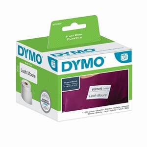 DYMO NAVNESKILTETIKETTER 41X89 AVTAGBARE HVITE (300)