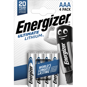 BATTERI ENERGIZER U,LITHIUM AAA/LR03 (4)