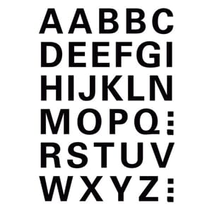 HERMA BOKSTAVETIKETTER VARIO A-Z 15MM SORT