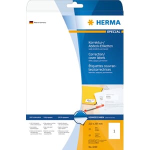 HERMA DEKK-ETIKETTER UGJENNOMSIKTIG 210X297  (25)