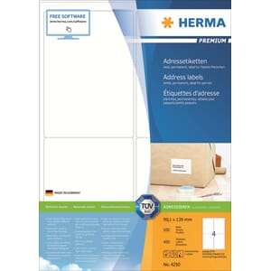 HERMA ETIKETTER PREMIUM A4 99,1X139,0MM (100)
