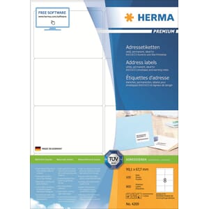 HERMA ETIKETTER PREMIUM A4 99,1X67,7MM (100)