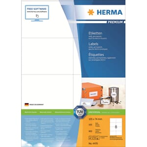 HERMA ETIKETTER PREMIUM A4 105X74MM (800)