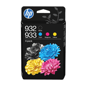 HP blekk No932 Black/933 cmy original Inks 4-Pack