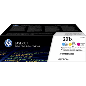 COLOR LASERJET 201X TONER 3-PACK (CYAN/MAGENTA/YELLOW)