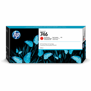 HP NO746 300 ML, CHROMATIC RED DESIGNJET INK CARTRIDGE