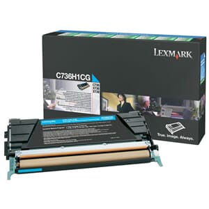 TONER LEXMARK C736H1CG 10K BLÅ