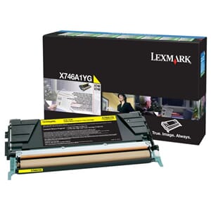 TONER LEXMARK X746A1YG 7K GUL