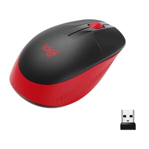 M190 FULL-SIZE WIRELESS MOUSE, RED