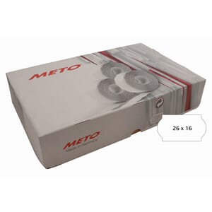 METO ETIKETT PERM 26X16 HVIT (36RL/1200)
