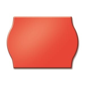 METO Etiket avtak 26x16 neonrød (6rl/1000)