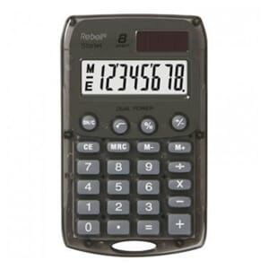 REBELL LOMMEKALKULATOR STARLET GRÅ