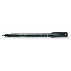 STAEDTLER TEKSTILMERKEPENN LUMOCOLOR PERM, 0,6MM SORT BLISTE