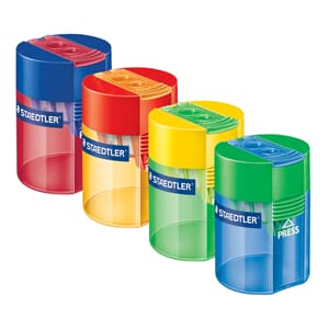 STAEDTLER BLYANTSPISSER M/HOLDER DOBBELT HULL TRANSPARENT